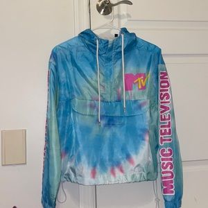 80’s Tye Dye MTV windbreaker with tags!